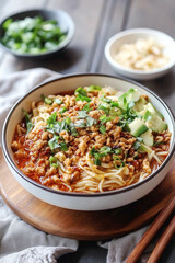 Delicious Asian Noodles with Pork and Vegetables