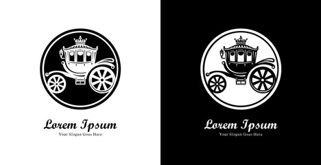 logo design in the form of a carriage combined with a circle