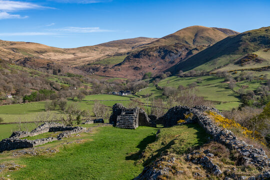 views around Castell y Bere a ruined castle in Mid wales