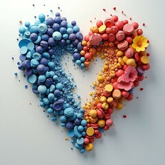 heart made of pills