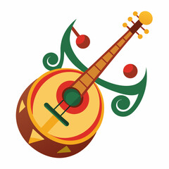 guitar with musical instruments