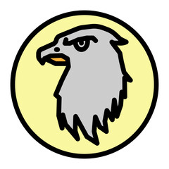 Bald Eagle Vector Filled Icon Design