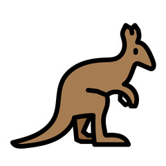 Kangaroo Vector Filled Icon Design