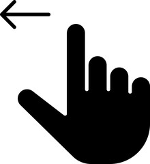 Swipe Left Vector Stock Icon