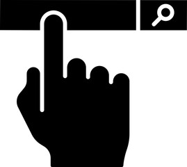 Touch Web Page Vector Stock Icon