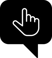 Touch Message Vector Stock Icon