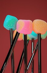 Glow-in-the-dark candy with metallic chrome 