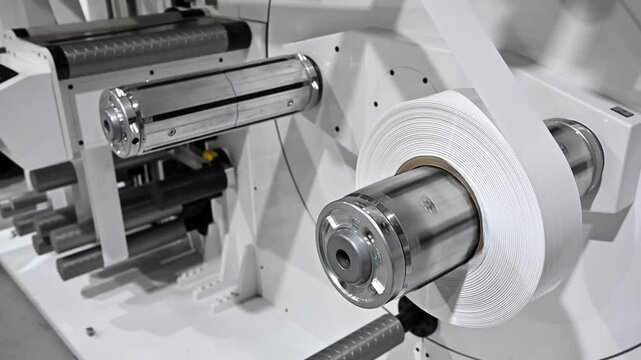 flexo printing machine for material in a tube