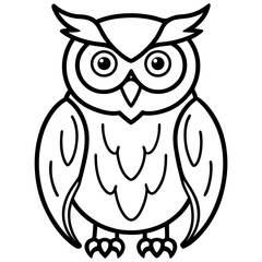 Clean and Modern Owl Line Drawing
