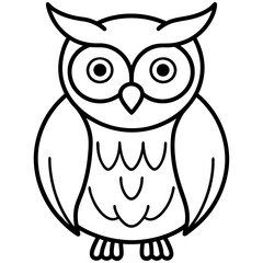 Clean and Modern Owl Line Drawing