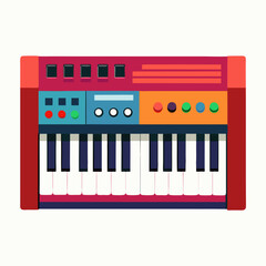 piano keys isolated on white