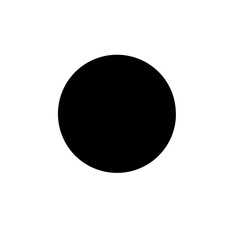 Black round on white background