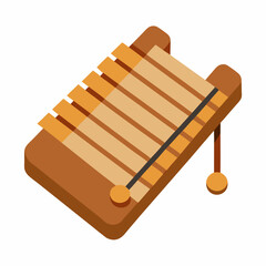 vector illustration of a wooden chair