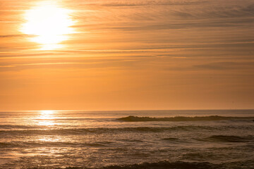 Radiant sunset over the ocean