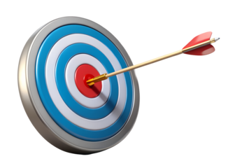 target with arrow clipart image on transparent background