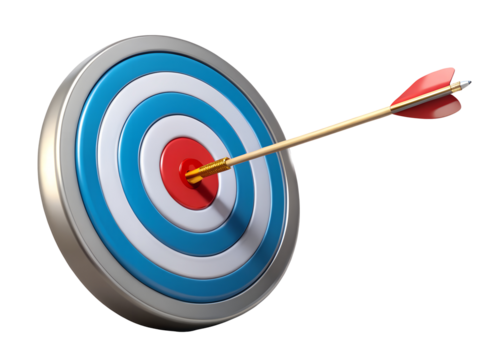 target with arrow clipart image on transparent background
