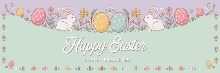 Easter poster, Easter banner, banner, Easter clipart, happy Easter, Easter 2025, 2025, Easter celebration, easter sublimation, easter card, easter, bunny, rabbit, egg, card, spring, cartoon, holiday, 