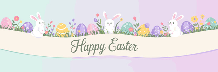 Easter poster, Easter banner, banner, Easter clipart, happy Easter, Easter 2025, 2025, Easter celebration, easter sublimation, easter card, easter, bunny, rabbit, egg, card, spring, cartoon, holiday, 