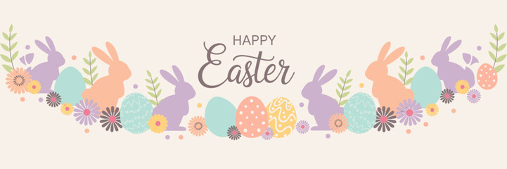 Easter poster, Easter banner, banner, Easter clipart, happy Easter, Easter 2025, 2025, Easter celebration, easter sublimation, easter card, easter, bunny, rabbit, egg, card, spring, cartoon, holiday, 