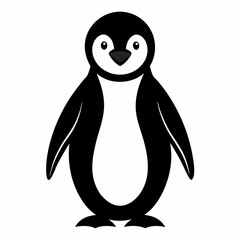 Fototapeta premium Flat Penguin Silhouette Vector