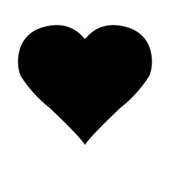 Black heart icon vecto