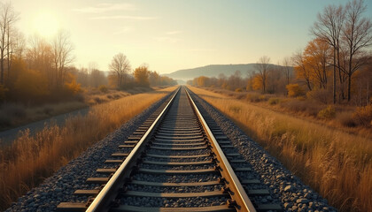 Fototapeta premium Rural Railway Journey