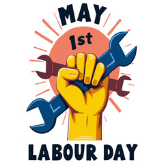Happy Labour day vector illustration