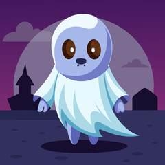 Obraz premium Spooky invisible ghost vector perfect for digital prints, decor, and Halloween designs.