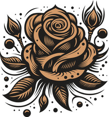 rose stylized vector 