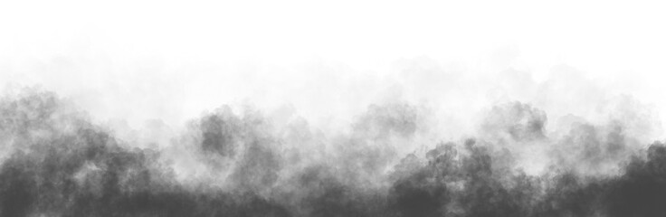 Realistic white cloud or smoke. White fog or smoke on transparent background. PNG image