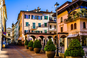 famous old town of Riva del Garda - Italia