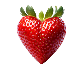 fraise en forme de coeur