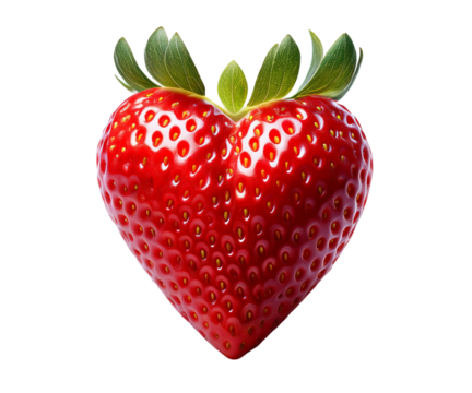 fraise en forme de coeur
