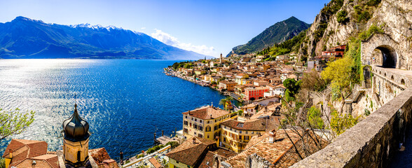 old town of Limone sul Garda in Italy