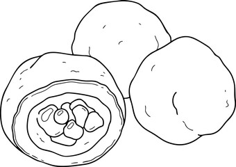 rissois de care Street Food Hand Drawn Illustration