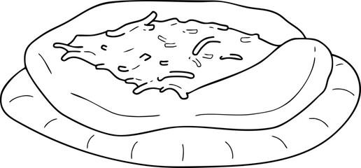 LANGOS Street Food Hand Drawn Illustration