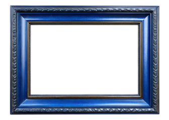 black and blue frame clipart image on transparent background
