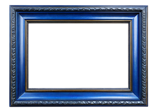 black and blue frame clipart image on transparent background