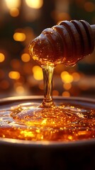 Natural raw honey with rich texture high resolution picture