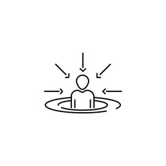 Businessman Holding Target Icon