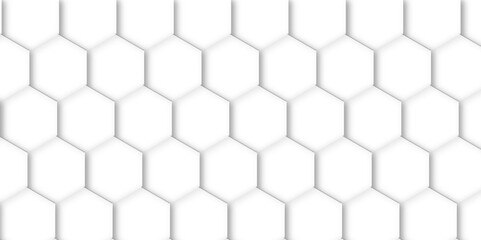 Abstract multicolor hexagon geometric honeycomb texture. Luxury white pattern. White paper texture and futuristic abstract. Hexagon design concept with geometric background.