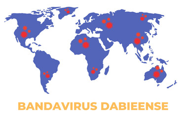 Naklejka premium Bandavirus dabieense New diseases Virus Outbreak