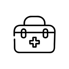 Obraz premium Icon of a doctorchest / first aid kit