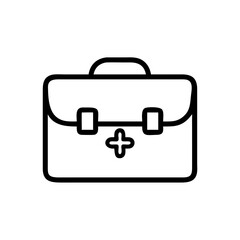 Obraz premium Icon of a doctorchest / first aid kit