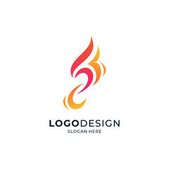 phoenix and fire for business logo and brand identity