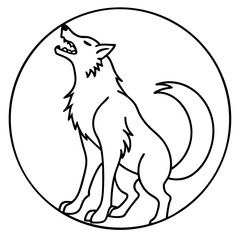 Werewolf Howling Vector Art &ndash; Printable Graphic Design File for Digital Download