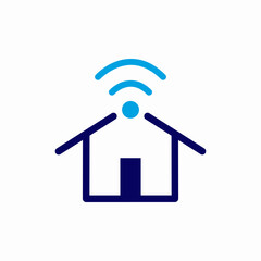 Smart home monitoring display icon vector sign