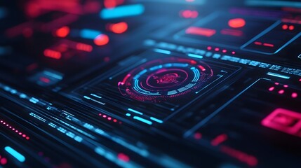 Futuristic Virtual Reality Interface with Advanced Digital Interaction and Computing