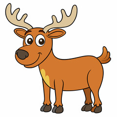 Funny Reindeer Illustration – Child Friendly Christmas Character