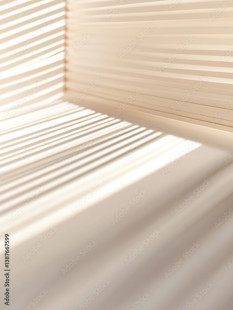 Poster Layered shadows create an elegant depth in a minimalistic abstract pattern with neutral tones